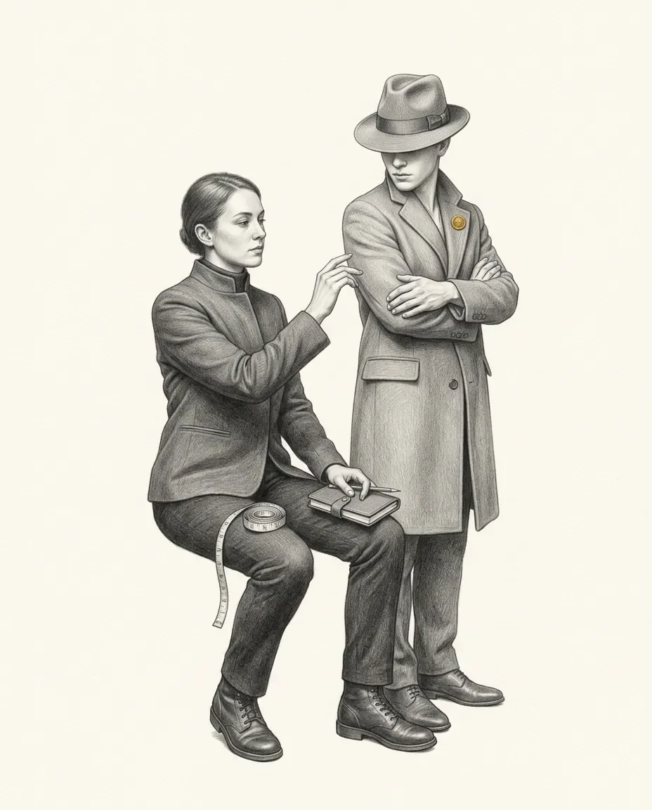 Graphite artwork symbolising Objectification Play