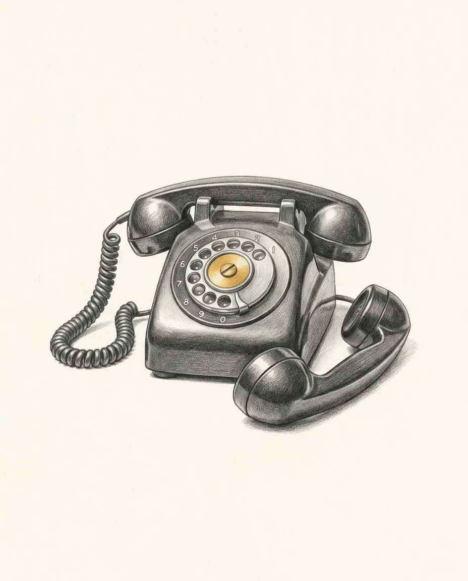 Graphite artwork symbolising Obscene Phone Calls