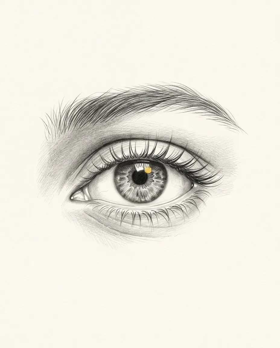 Graphite artwork symbolising Oculolinctus (Eyeball Licking)
