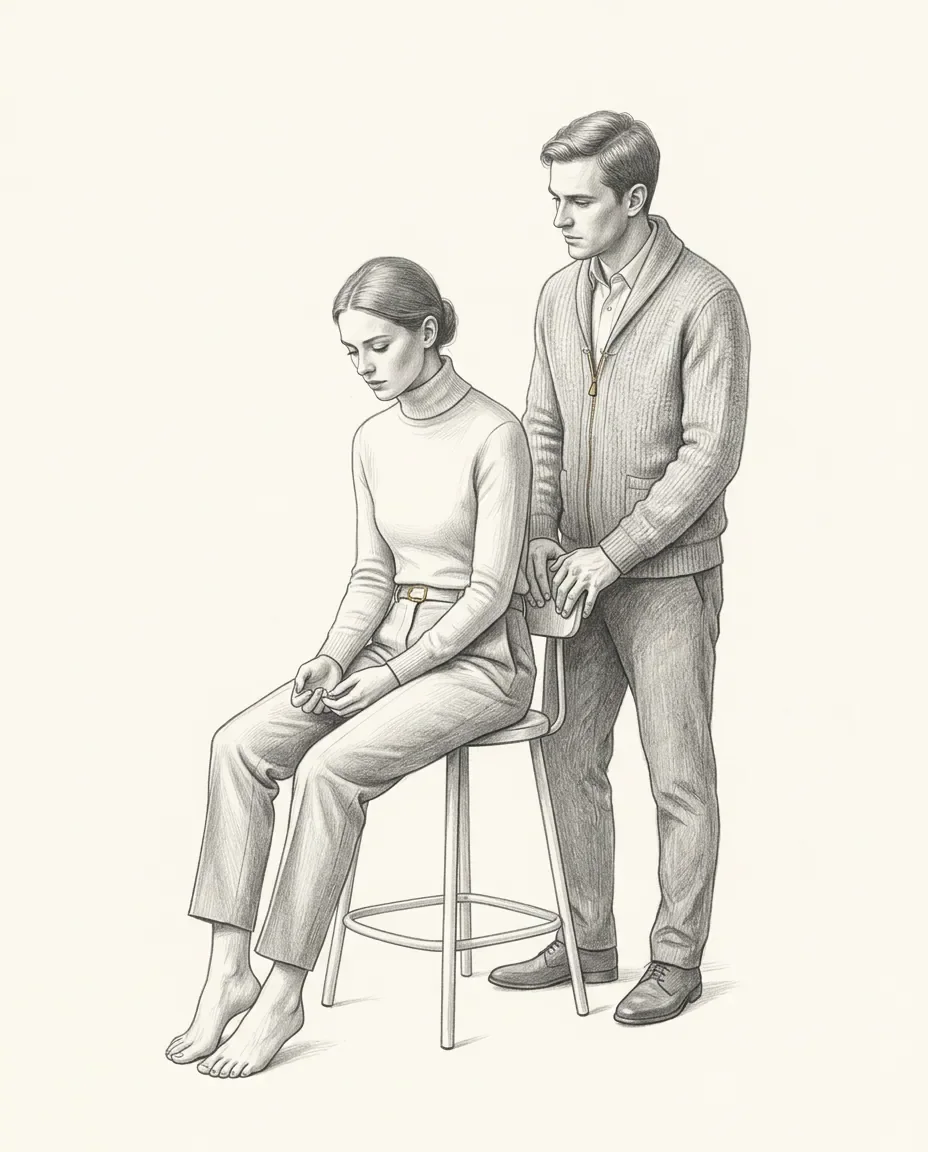 Graphite artwork symbolising Orgasm Denial