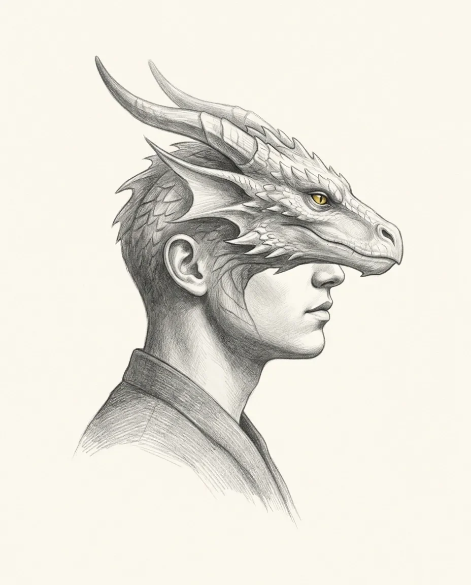 Graphite artwork symbolising Otherkin