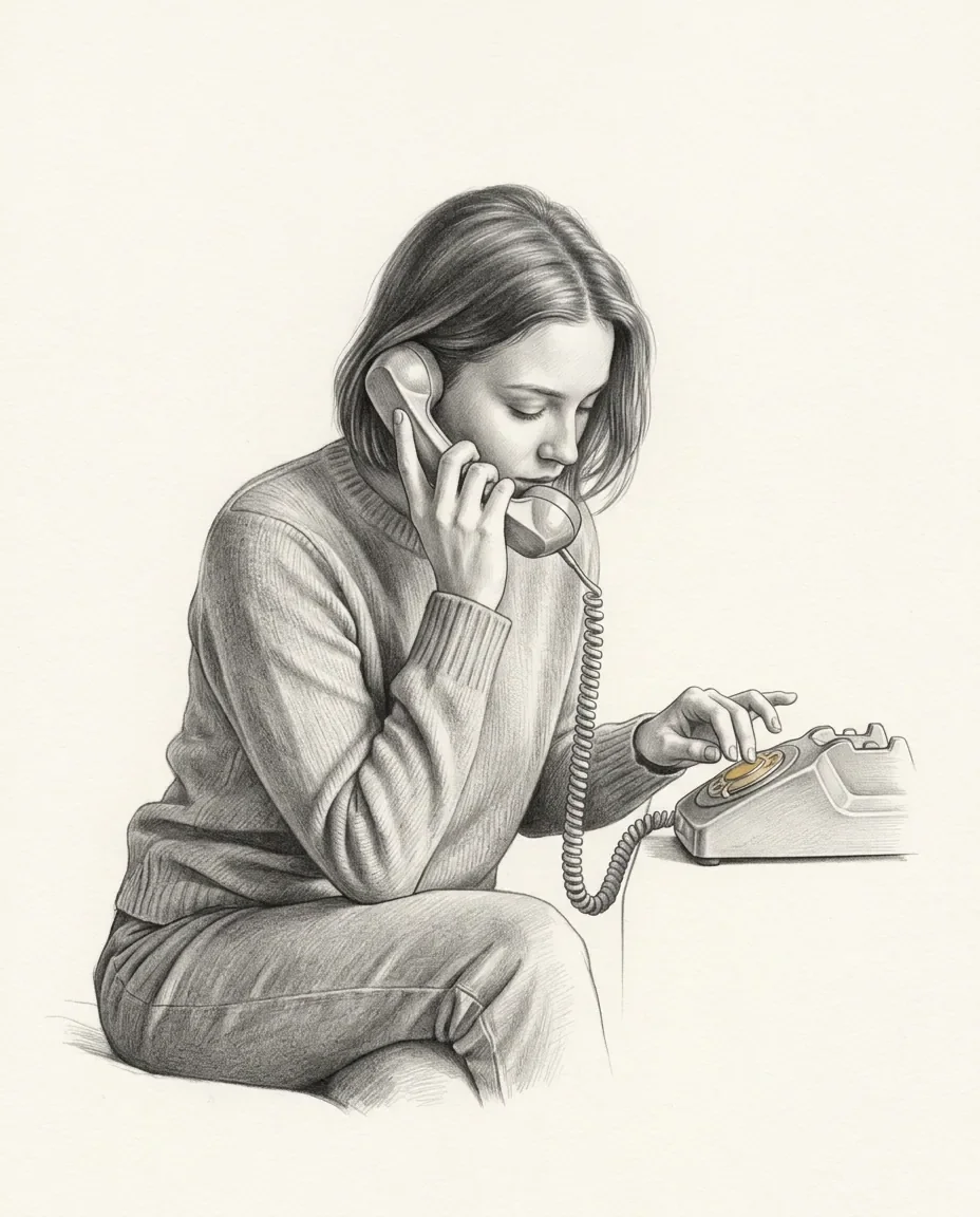 Graphite artwork symbolising Phone Sex