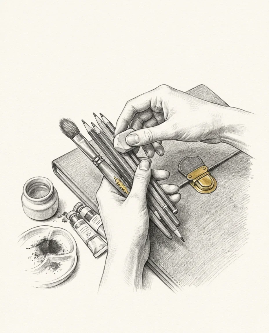 Graphite artwork symbolising Pictophilia (Erotic Images)