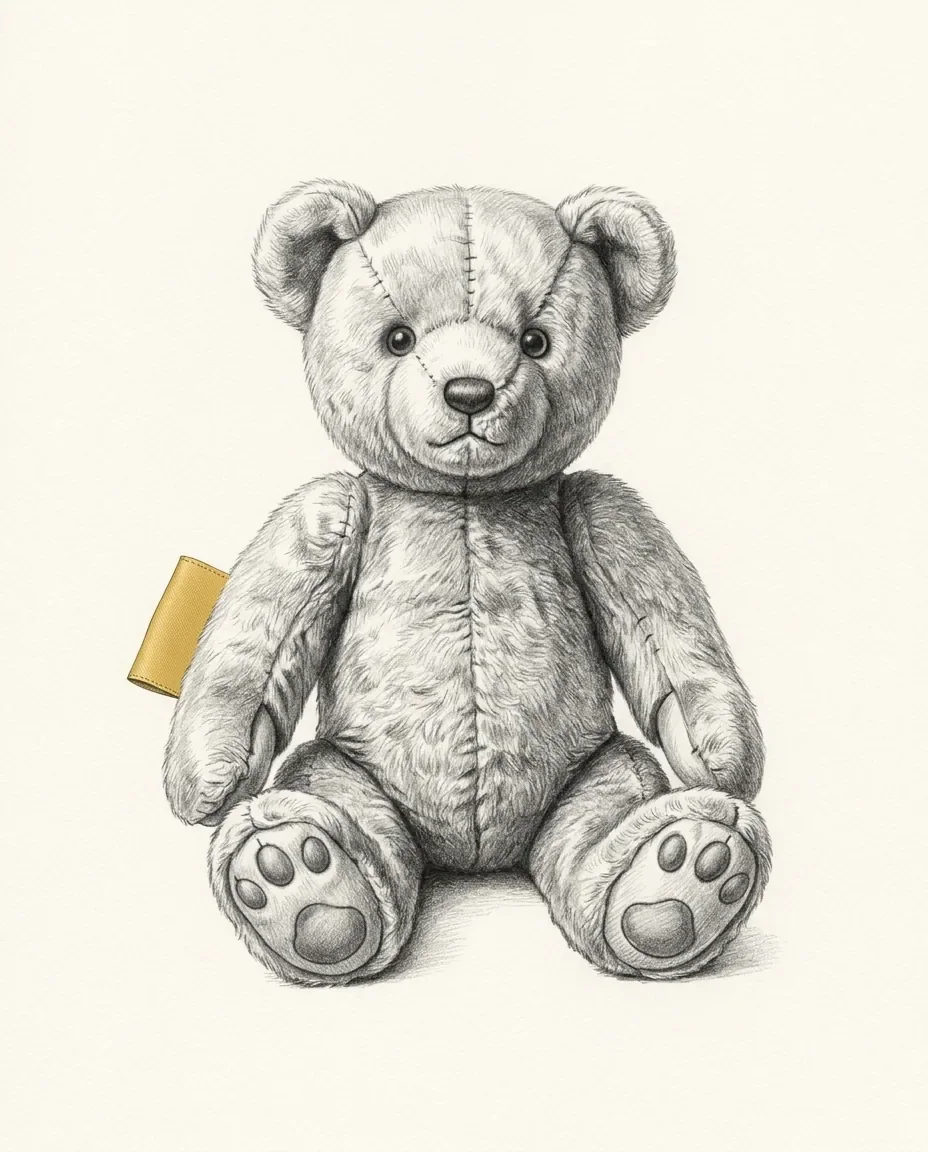 Graphite artwork symbolising Plushie Fetish