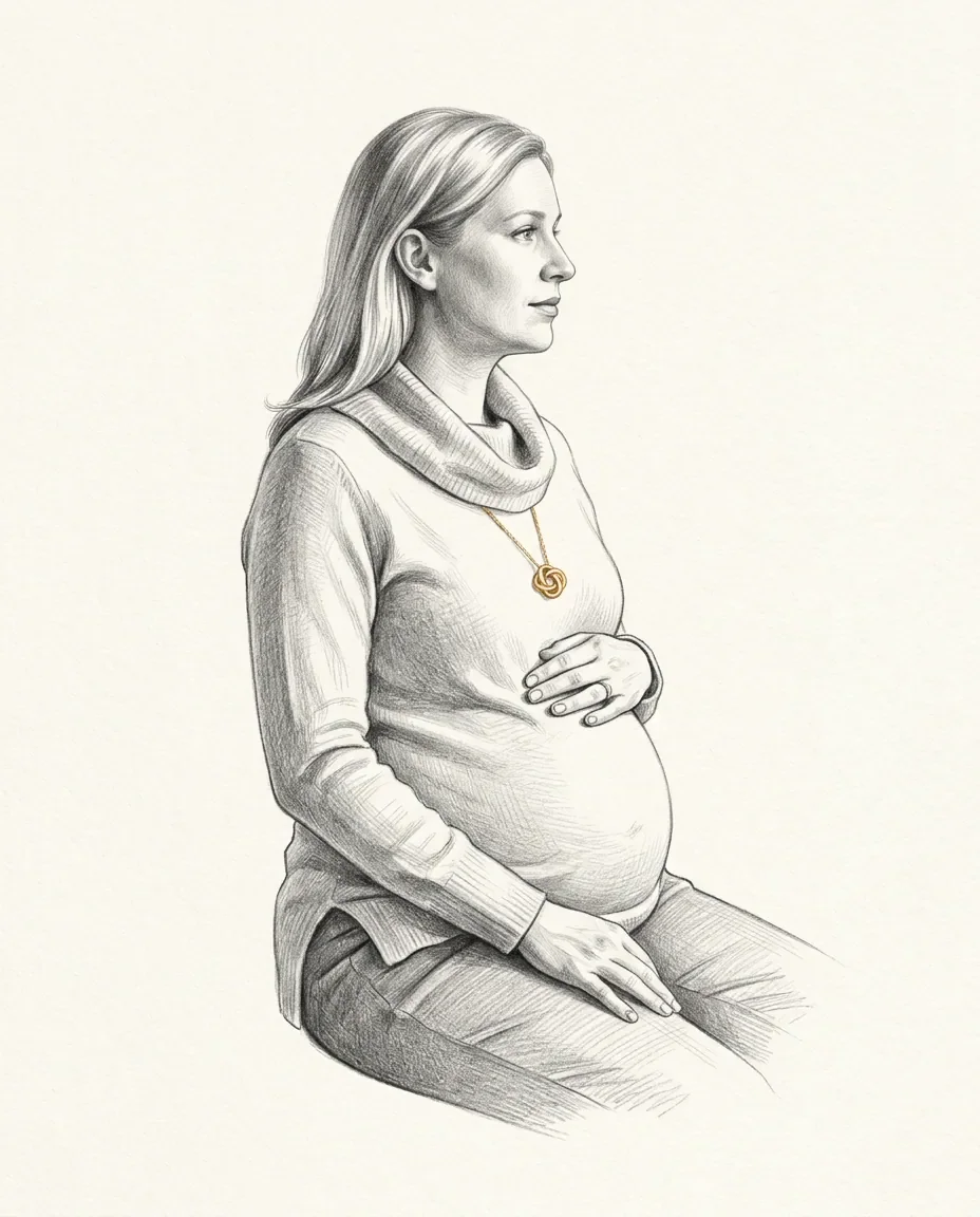 Graphite artwork symbolising Pregnancy Fetish