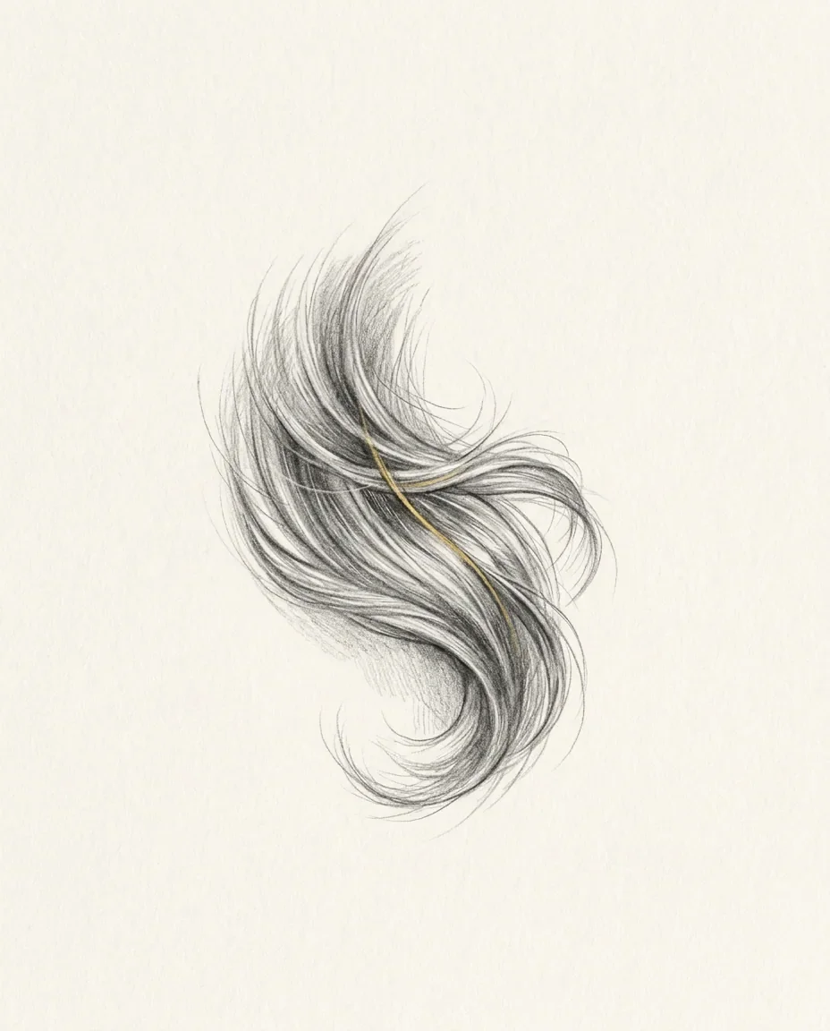 Graphite artwork symbolising Pubic Hair Fetish
