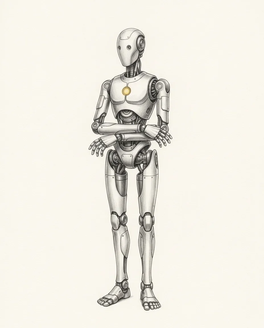 Graphite artwork symbolising Robot Fetish