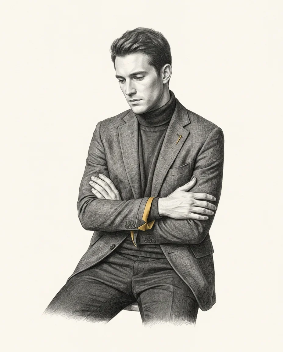 Graphite artwork symbolising Self-As-Male Arousal
