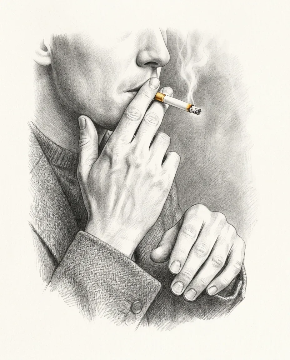 Graphite artwork symbolising Smoking Fetish