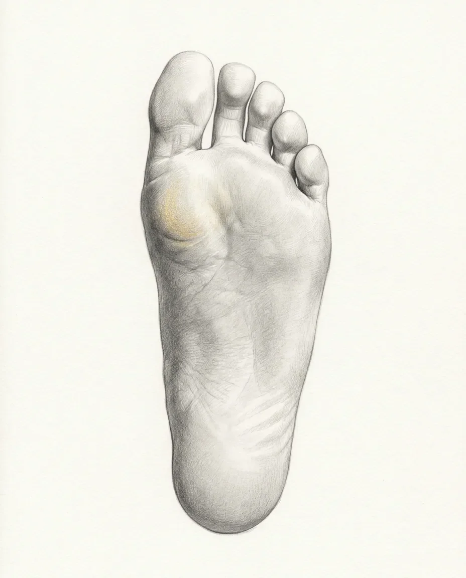 Graphite artwork symbolising Sole Fetish