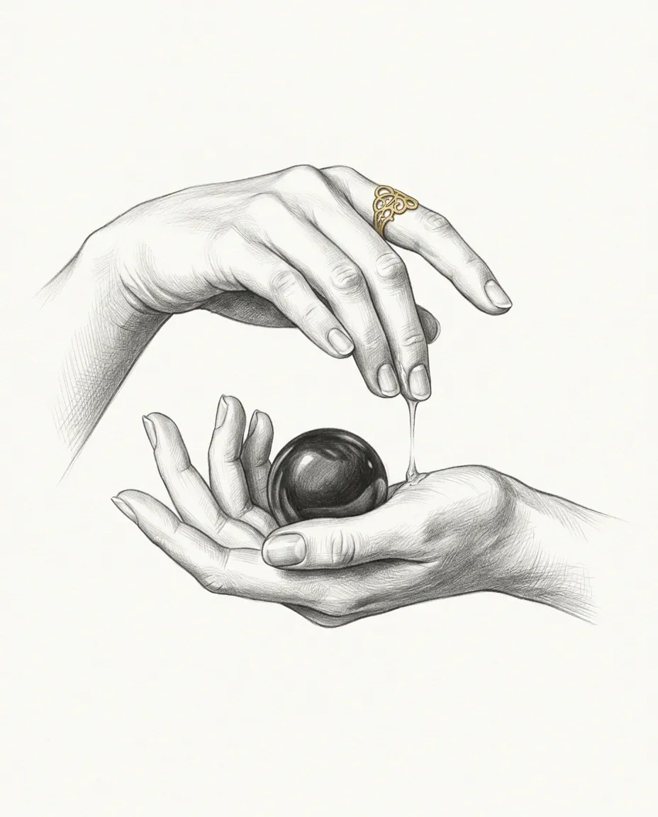 Graphite artwork symbolising Spit Fetish