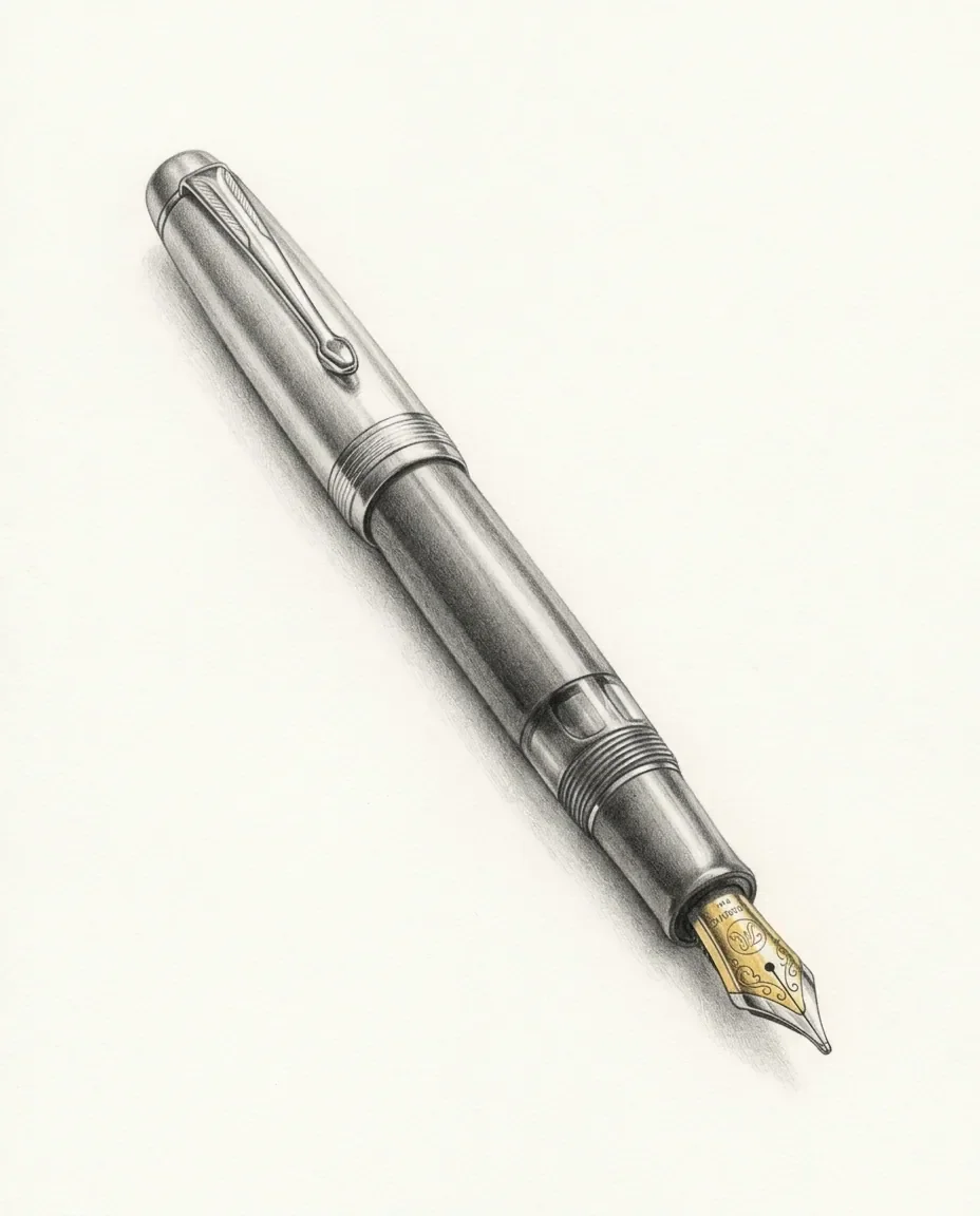 Graphite artwork symbolising Stationery Fetish