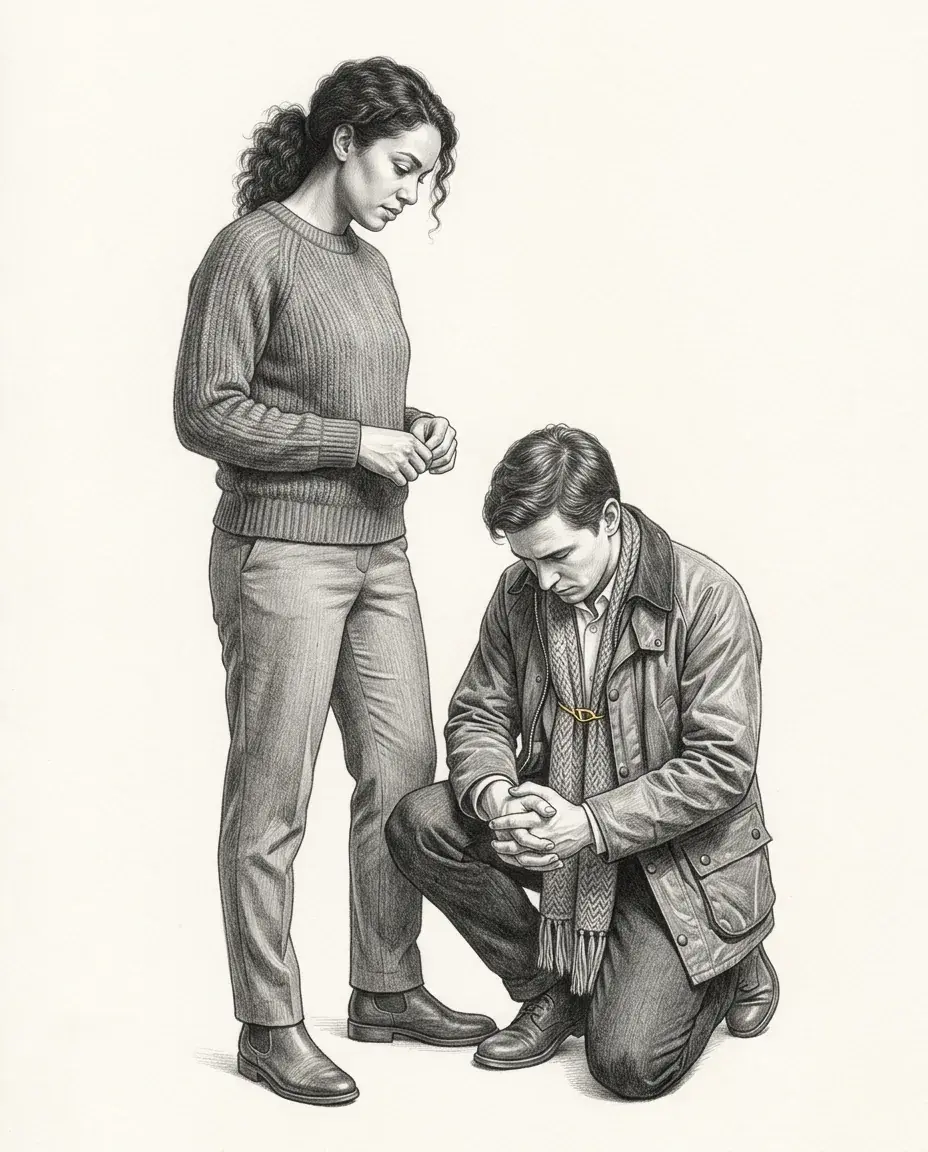 Graphite artwork symbolising Submission