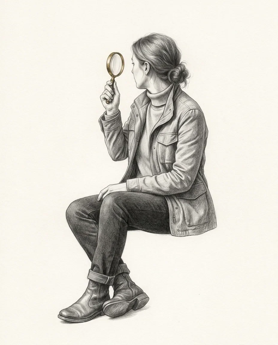 Graphite artwork symbolising Voyeurism