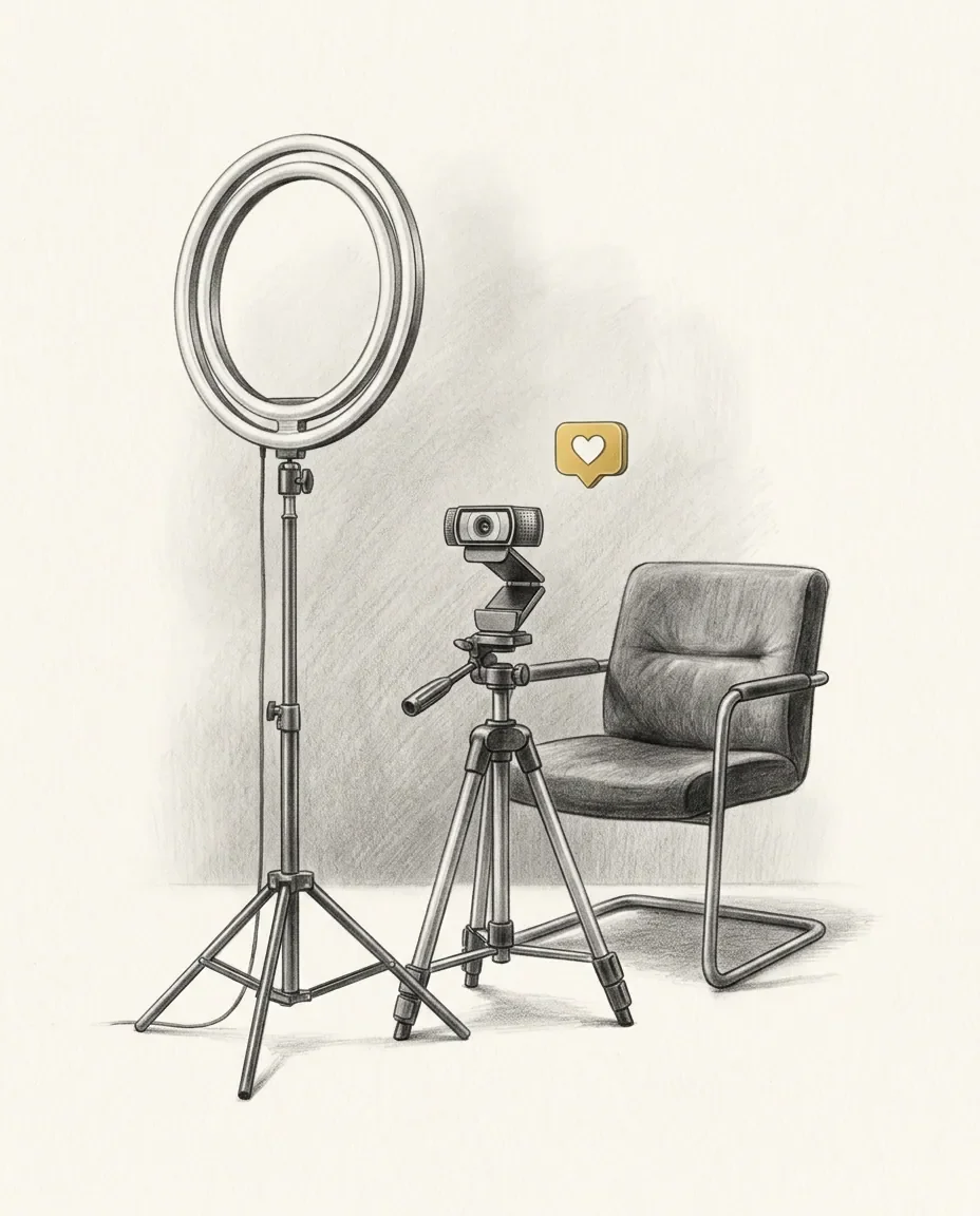 Graphite artwork symbolising VTuber Attraction
