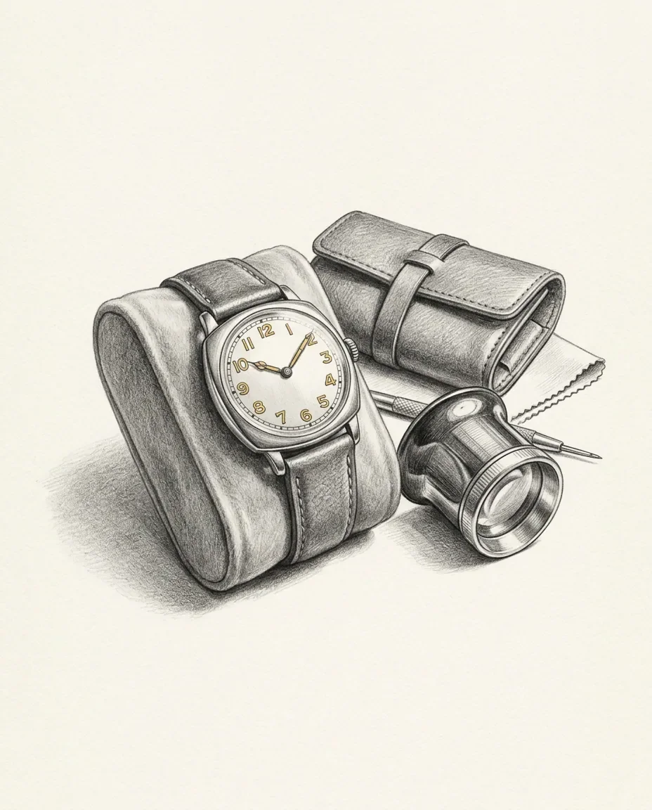 Graphite artwork symbolising Watch Collecting