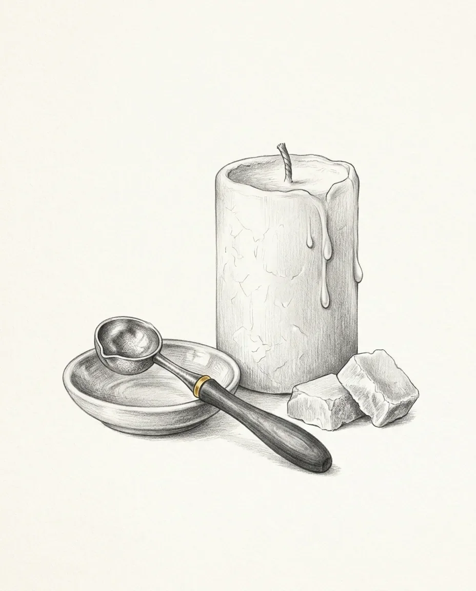 Graphite artwork symbolising Wax Play