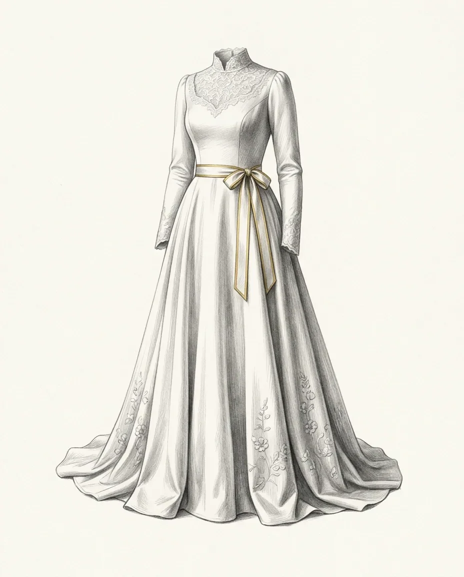 Graphite artwork symbolising Wedding Dress Fetish