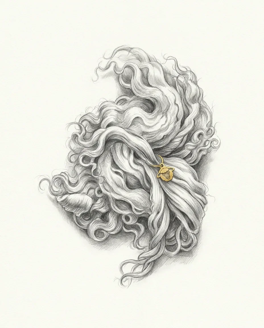 Graphite artwork symbolising Wool Fetish