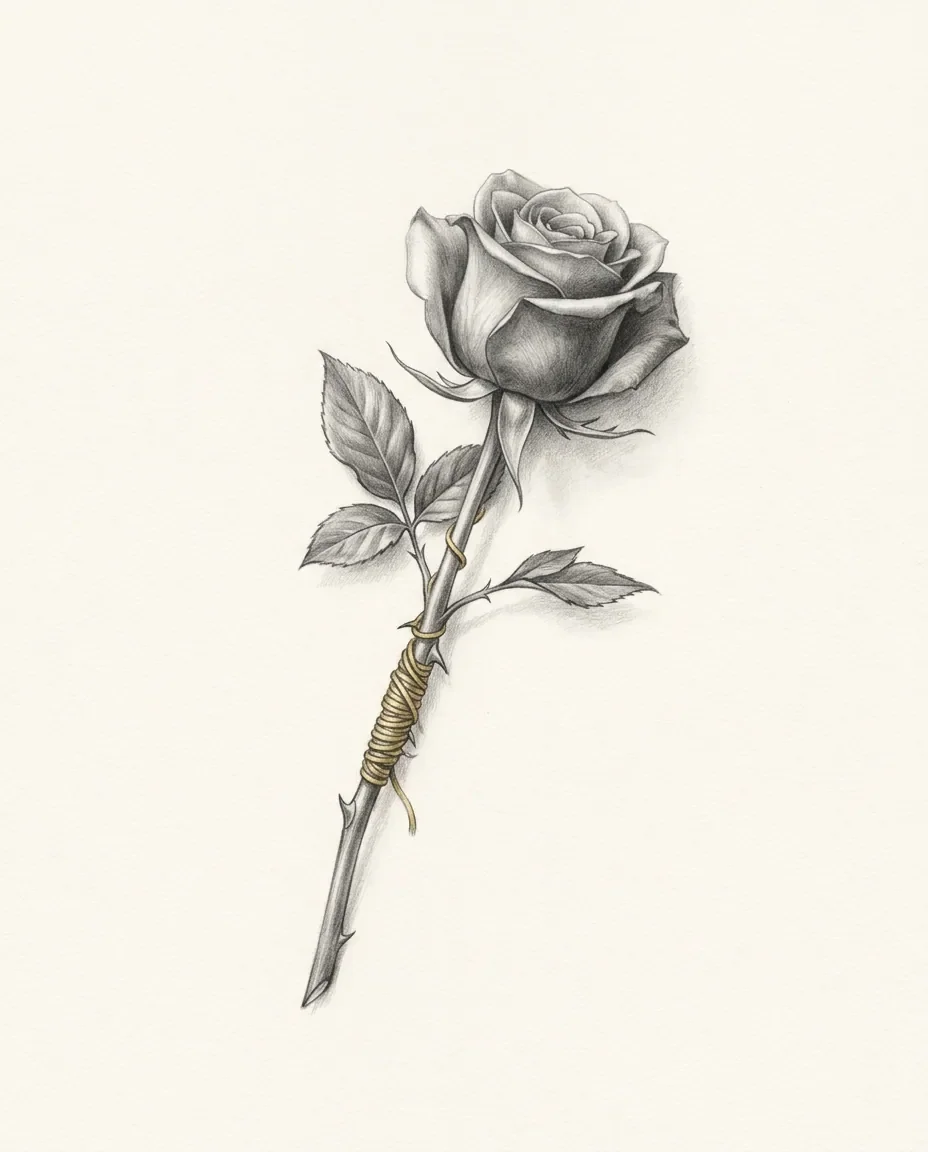 Graphite artwork symbolising Yandere